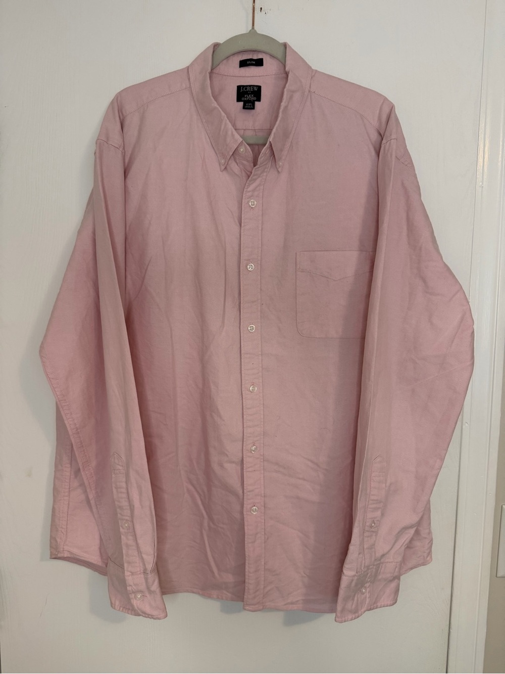 J. Crew Men’s Slim Fit Button-Down Flex Oxford Shirt in Pink, Sz XXL - Picture 1 of 8